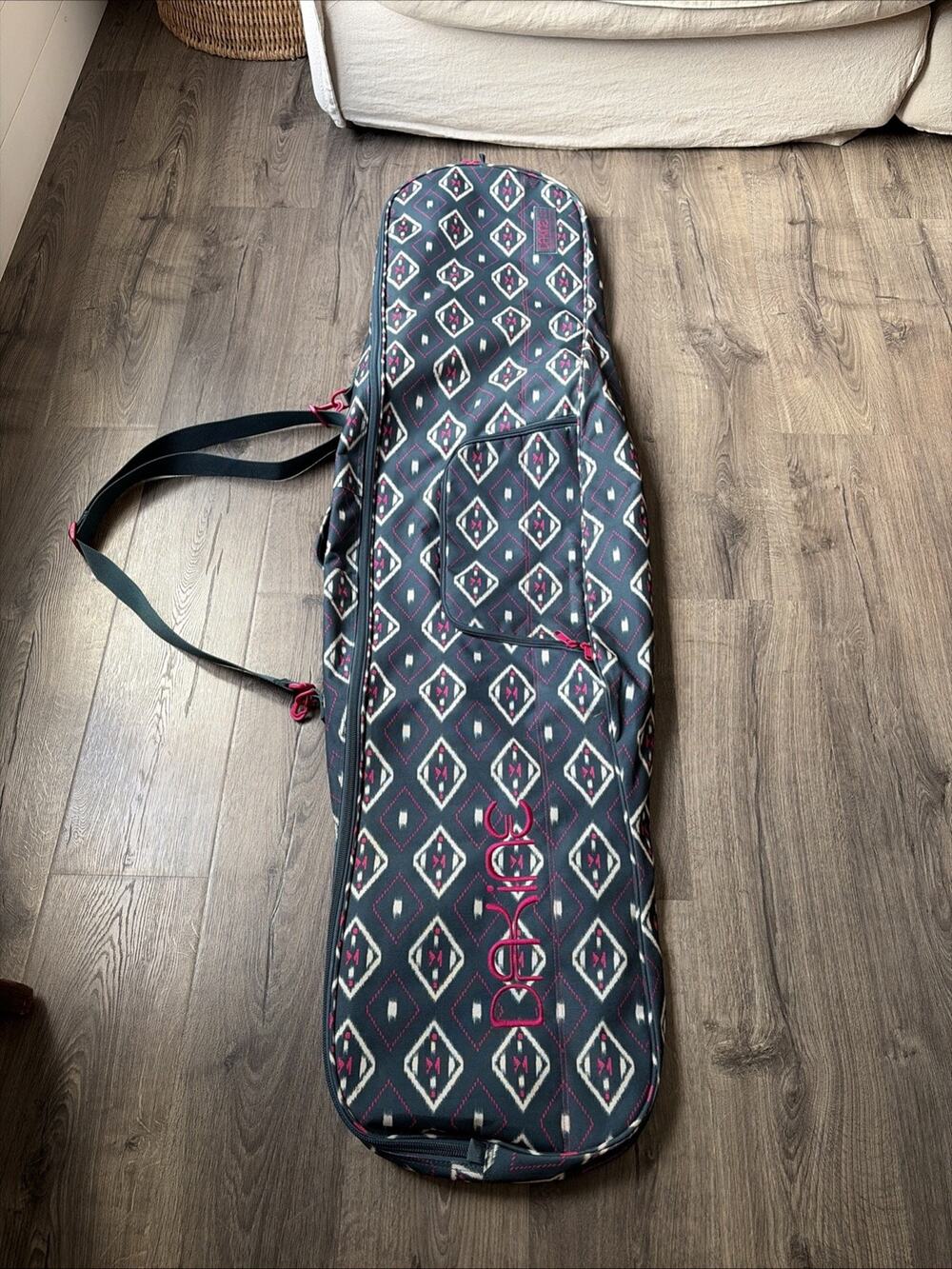 Dakine Snowboard Bag Padded Travel Case Geometric Print Shoulder Strap Vintage